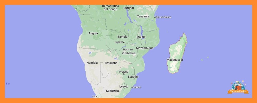 Madagascar en el mapa